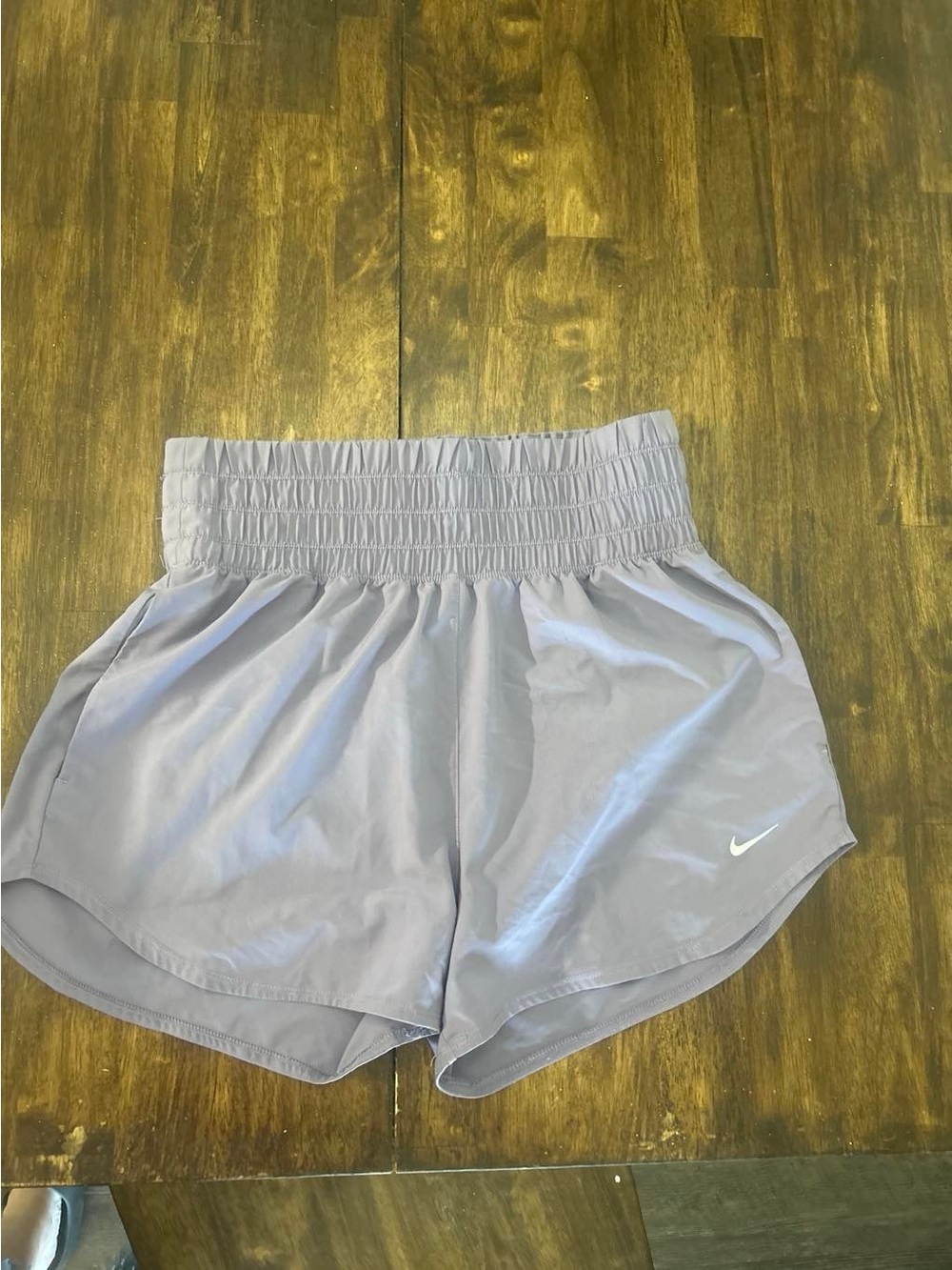 Nike Women's Light Lavender High-Waist Athletic Shorts